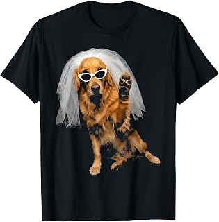 Future Mrs Engagement Cute Dog Golden Retriever Bride Party T-Shirt