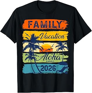Aloha Hawaii Vacation 2026 Matching Family Trip Summer T-Shirt