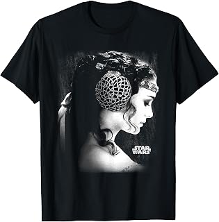 Padme Amidala Black & White Side Profile Portrait T-Shirt