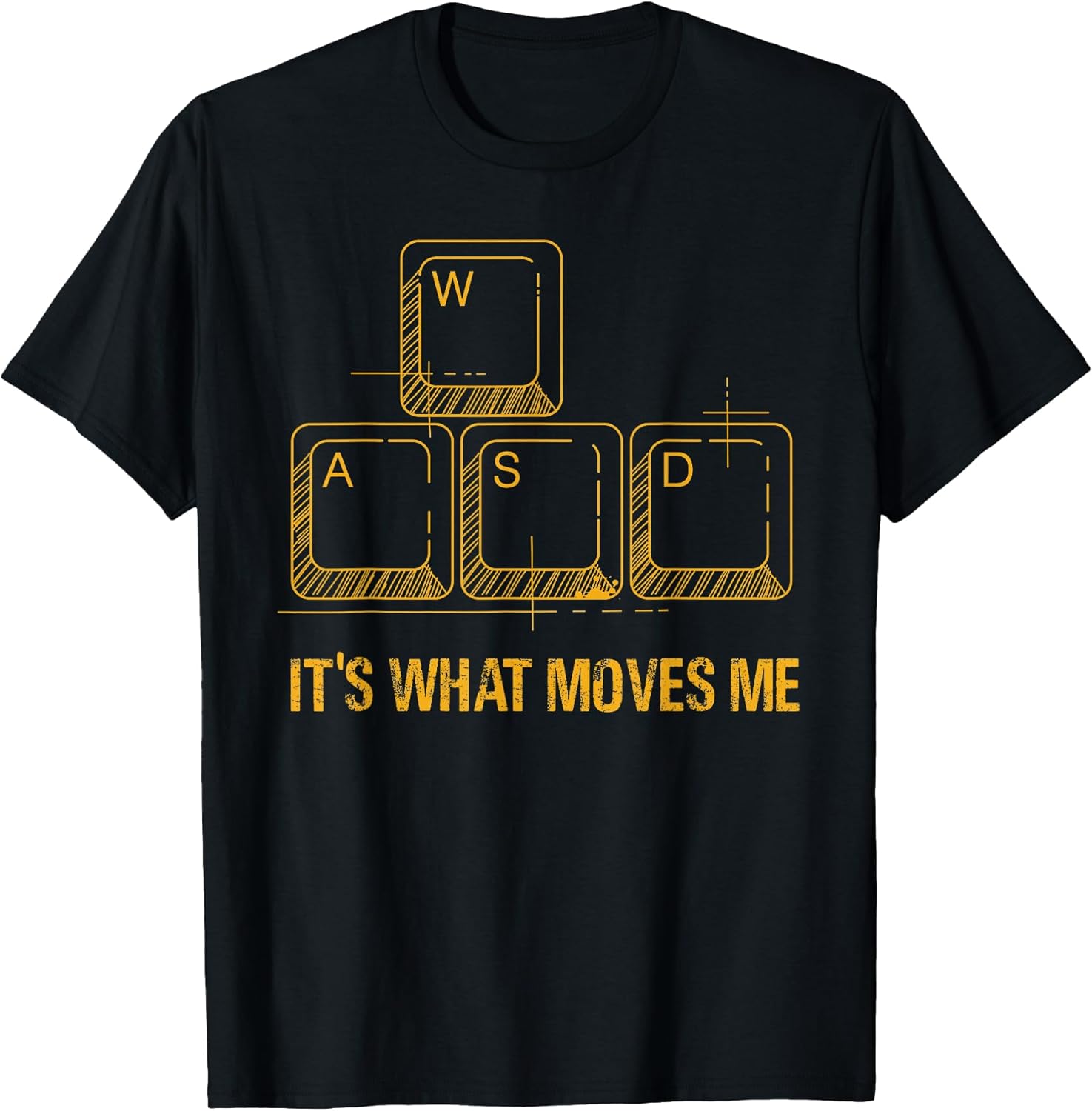 Funny WASD Its What Moves Me Video Games Gamer PC Gaming Unisex-Youth T-Shirt