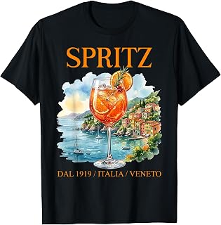 Spritz Veneto Tshirt Italia Vintage Orange Wine Cocktail T-Shirt