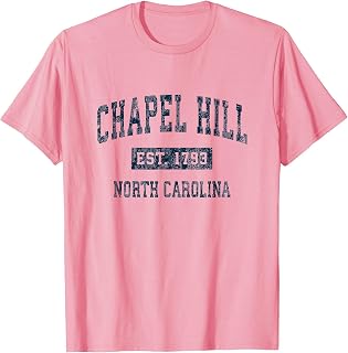 Chapel Hill North Carolina NC Vintage Sports Design Navy T-Shirt