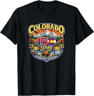 Colorado 150 Years Souvenir Retro Statehood 1876-2026 T-Shirt