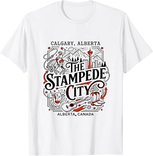 Calgary Alberta Canada The Stampede City Skyline T-Shirt