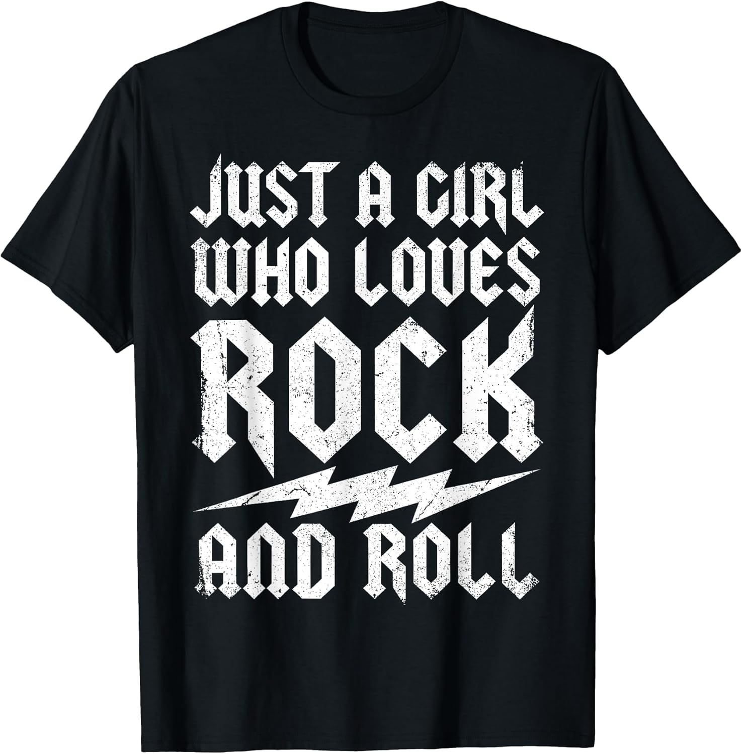 Rock Music Just a Girl Who Loves Rock and Roll Fan Outfit T-Shirt