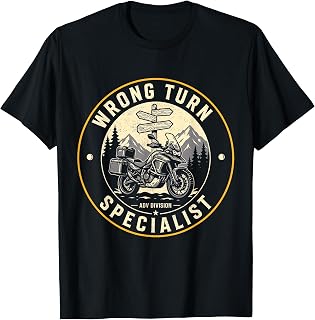 Wrong Turn Specialist Motorcycle Adventure ADV Biker Vintage T-Shirt