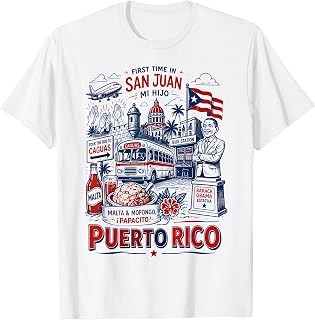 First Time in San Juan Puerto Rico Song Vacation Boricua T-Shirt