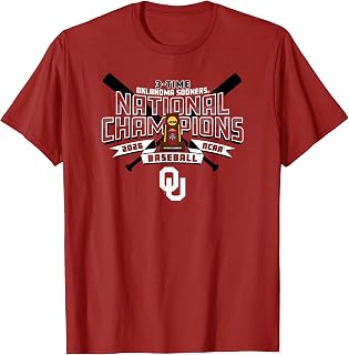 Oklahoma Sooners National Champs 2026 Baseball CWS Trophy T-Shirt