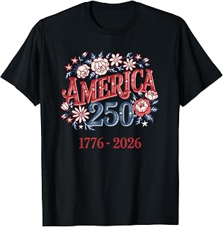 Womens 250th Anniversary 250 American 4th of July Fourth T-Shirt