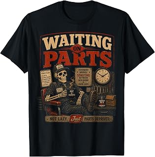 Waiting on Parts for Car Mechanic Men Auto Technician Dad T-Shirt