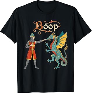 Boop Medieval Knight Dragon Funny Ren Faire Men Women Kids T-Shirt