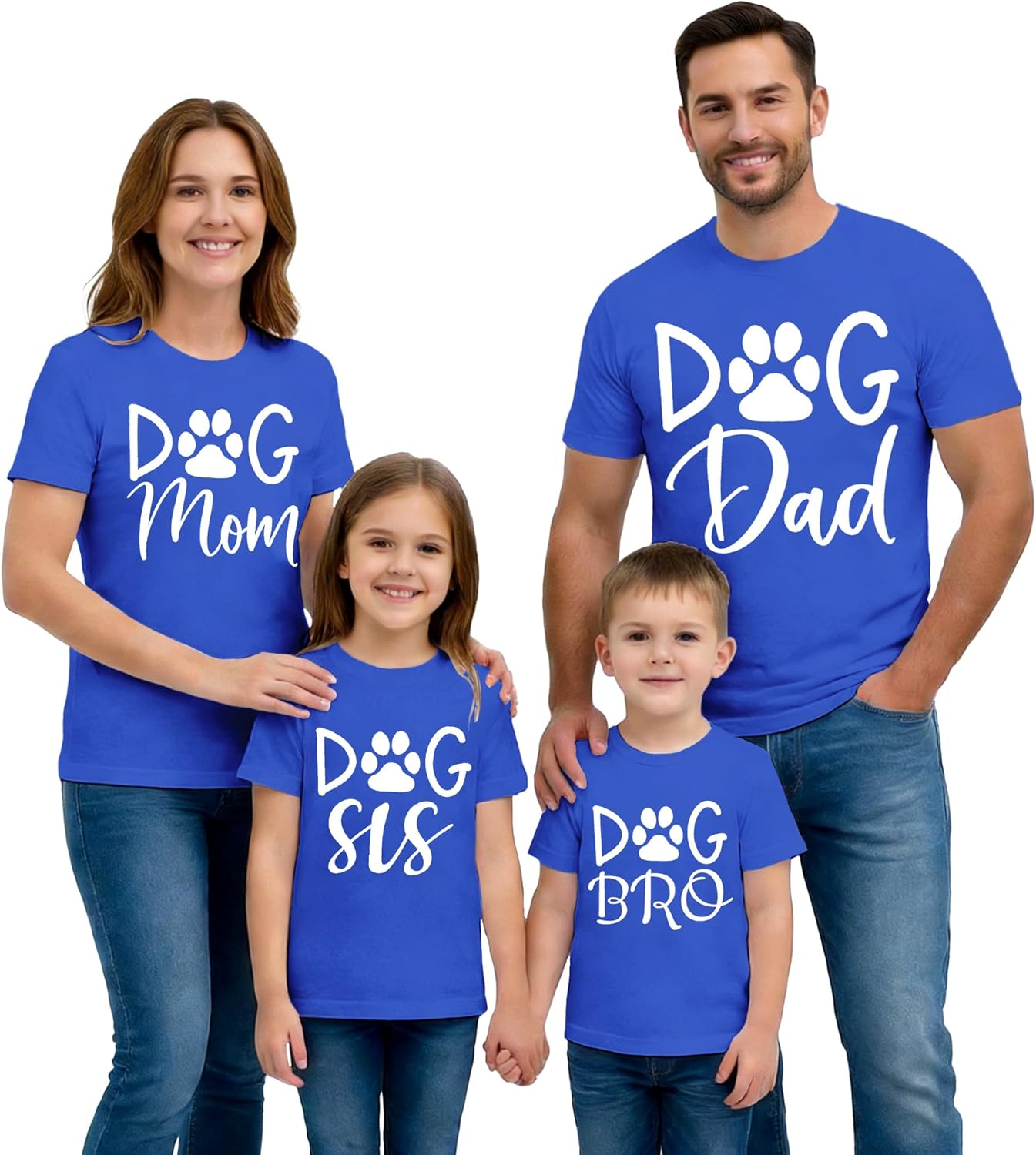 Family Dog Shirts Couples Matching Dog Dad Mom T-Shirt Pet Lover Tee Tops