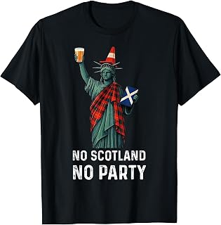 No Scotland/No Party. Statue Liberty Traffic Cone Scottish T-Shirt