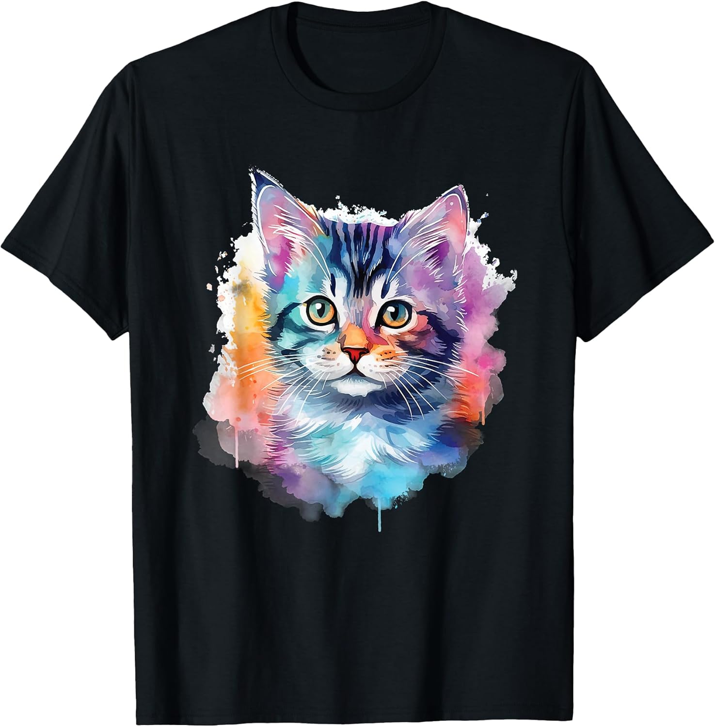 Colorful Cat - Cat Lover Kitten Owner Kitty T-Shirt for Men Women Girls Kids