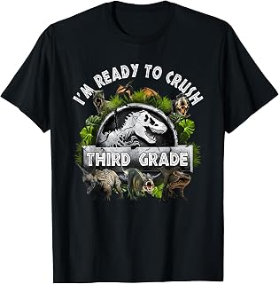 Ready to Crush 3rd Grade First Day of School Dinosaur Boys T-Shirt