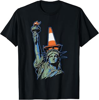 Statue of Liberty Cone On Head Funny Scottish T-Shirt