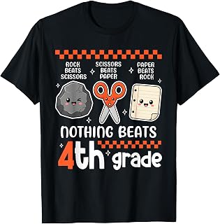 Funny Nothing Beats 4th Grade Back to School Teacher Kids T-Shirt
