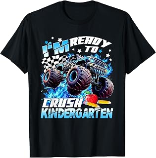 I'm Ready to Crush Kindergarten Monster Truck Boys Kids T-Shirt