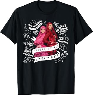 Descendants: Wicked Wonderland Red Pink Sister Vibes T-Shirt