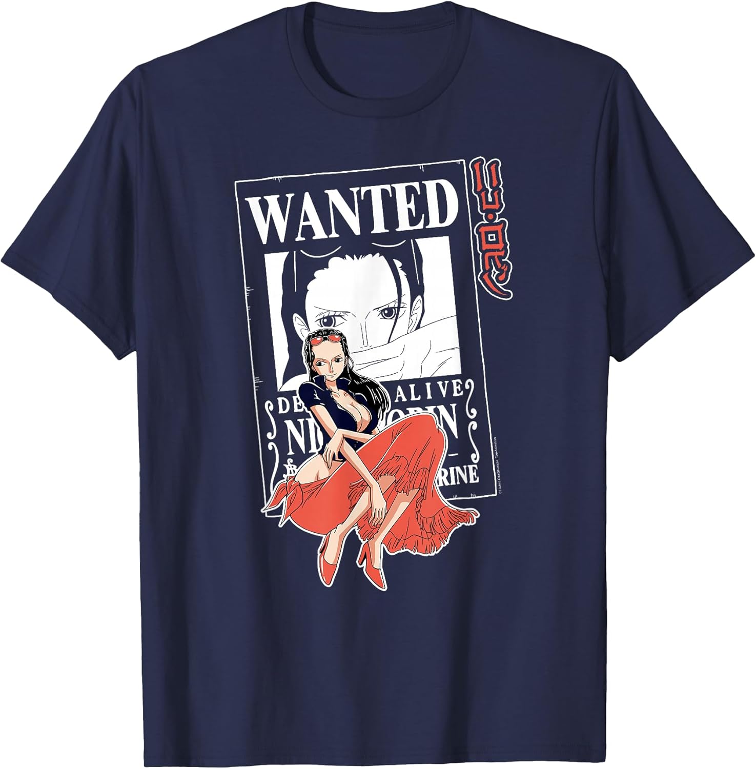 Anime Nico Robin Wanted Poster Outline T-Shirt