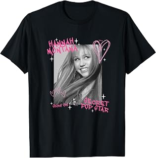 Hannah Montana Secret Pop Star Photo Shine On T-Shirt