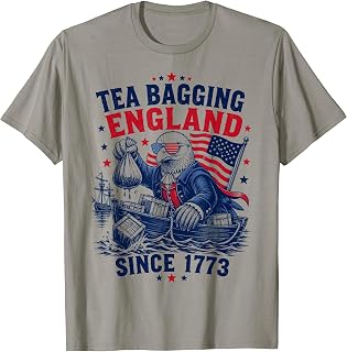Teabagging England Since 1773 America 4th of July 250 Years T-Shirt