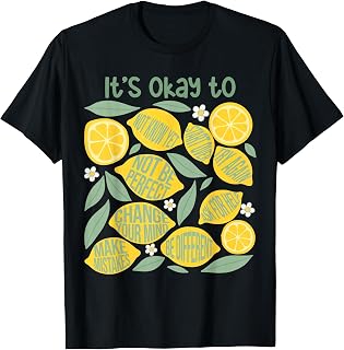 Cute Lemon Back to School Teacher It's Okay to Make Mistakes T-Shirt