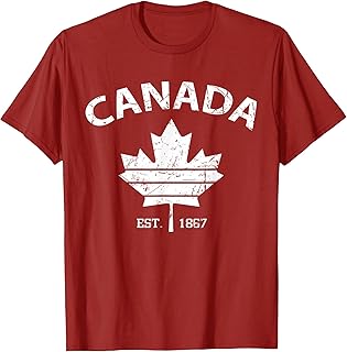 Canada Est 1867 Maple Leaf Flag Patriotic Canadian Men Women T-Shirt