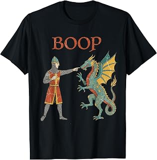 Boop Medieval Times Art Knight Dragon Funny Men Women Kids T-Shirt
