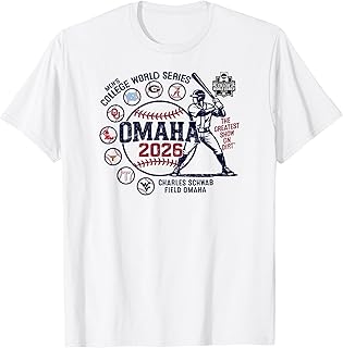 Men's College World Series 2026 NCAA Baseball 8-Team White T-Shirt