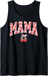 Mama Strawberry Birthday Tank Top