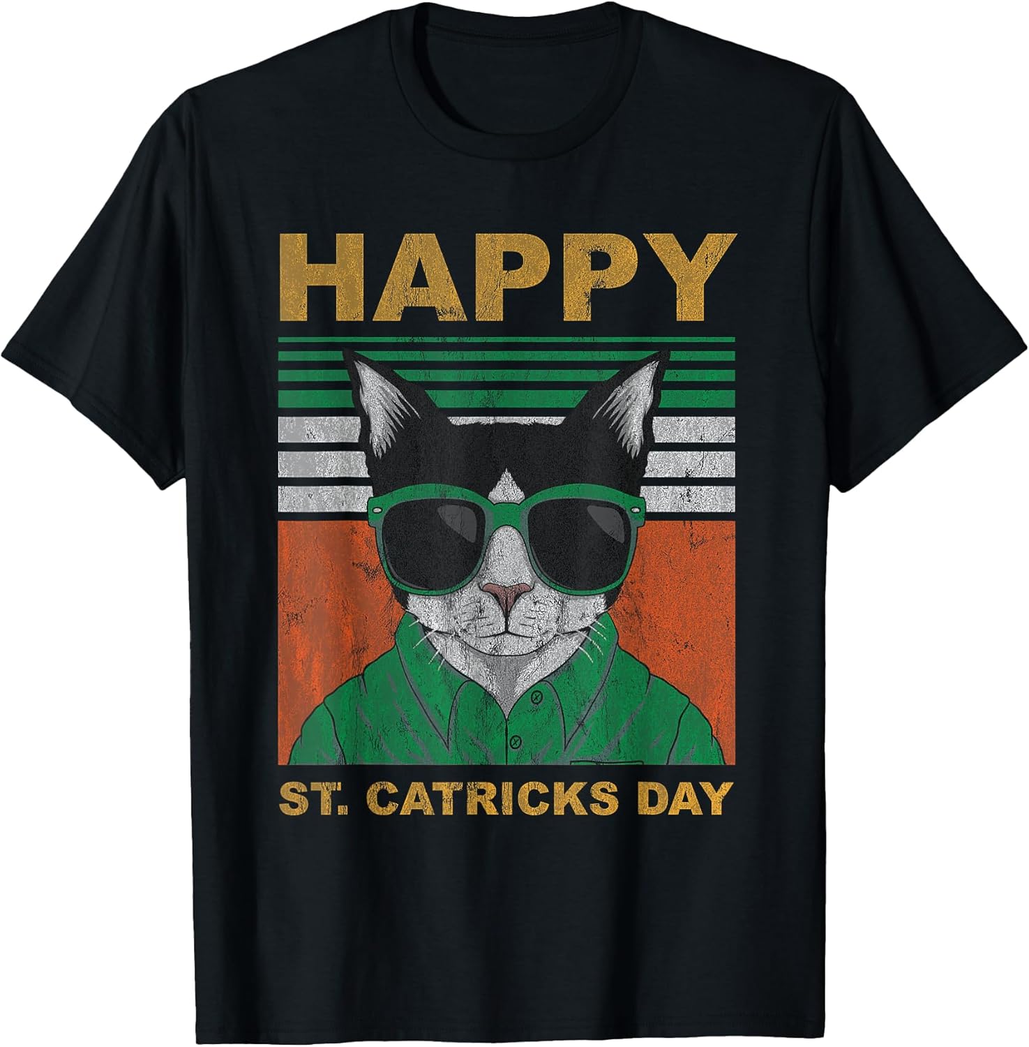 Happy St Catricks Day Cat Humor St. Patrick’s Day Kitten T-Shirt