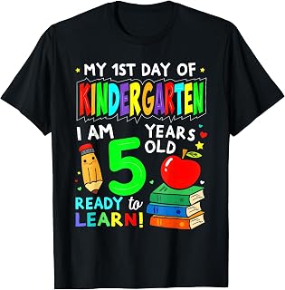 My First Day of Kindergarten 1st Day of School Boys Girls T-Shirt