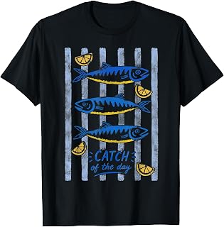 Sardines Fishermen Aesthetic Retro Vintage Coastal Graphic T-Shirt
