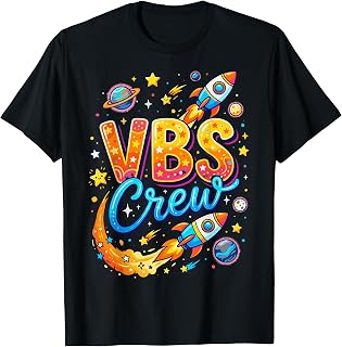 VBS Crew Vacation Bible School Space Rocket Summer T-Shirt