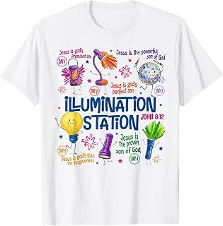Illumination Station Christian Vbs 2026 Bible Verse Camp T-Shirt