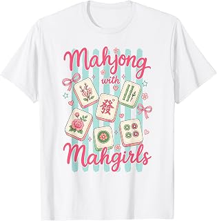 Mahjong with Mahgirls Summer Game Night Tile Game Women T-Shirt