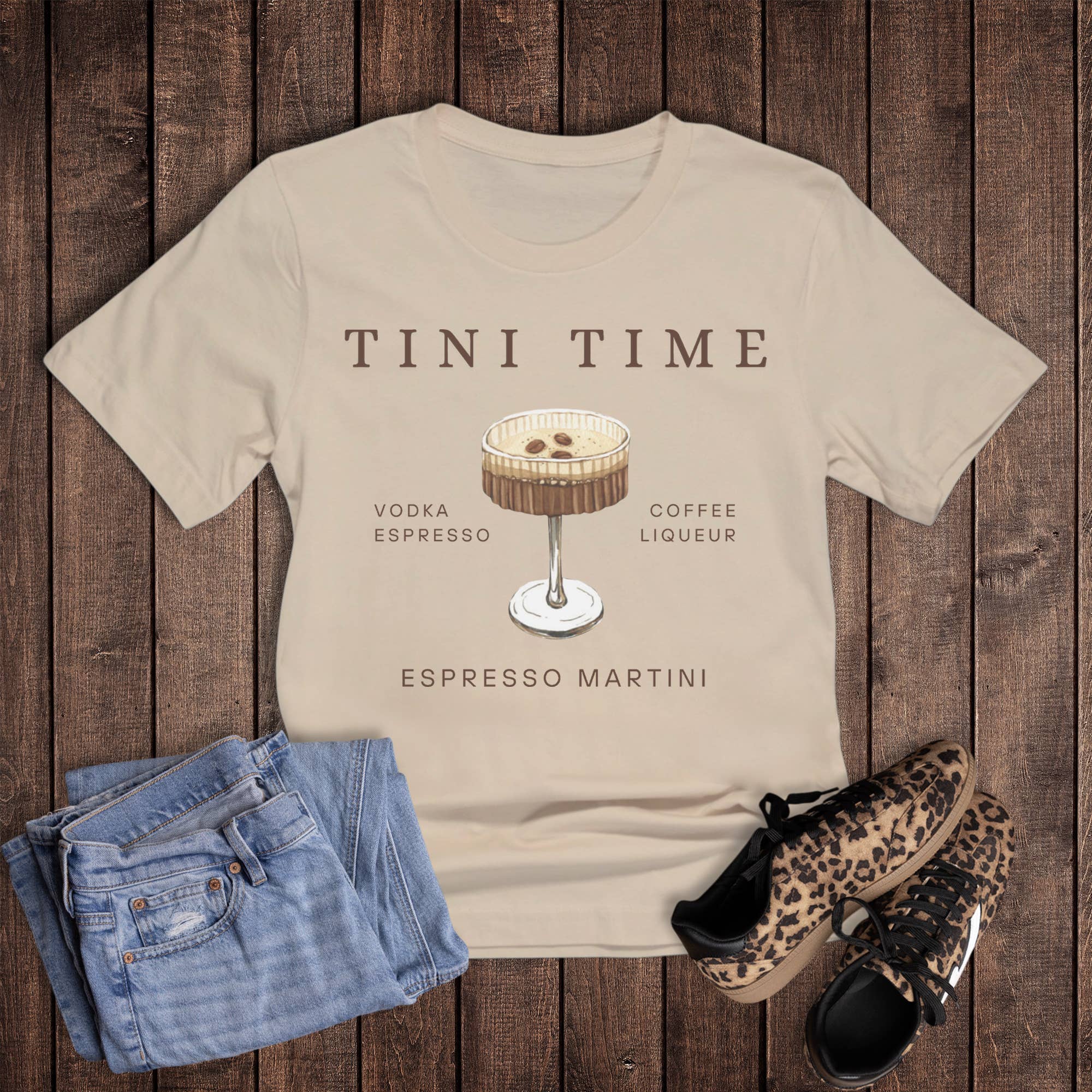 Espresso Tini Time Graphic Tee Hoodie, Sweatshirt | PodTeesHub.com