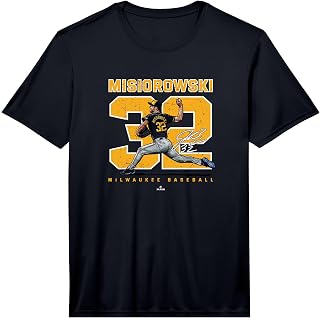 Jacob Misiorowski Number Portrait MLBPA Milwaukee Baseball Performance T-Shirt