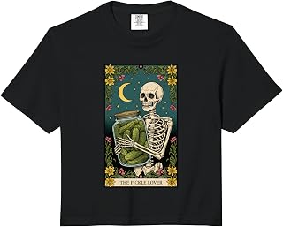 The Pickle Lover Tarot Card Comfort Colors Crop Top