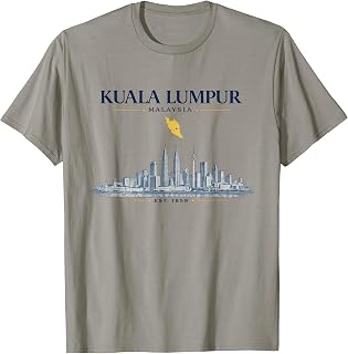 Kuala Lumpur Malaysia Vintage Skyline Retro Graphic T-Shirt