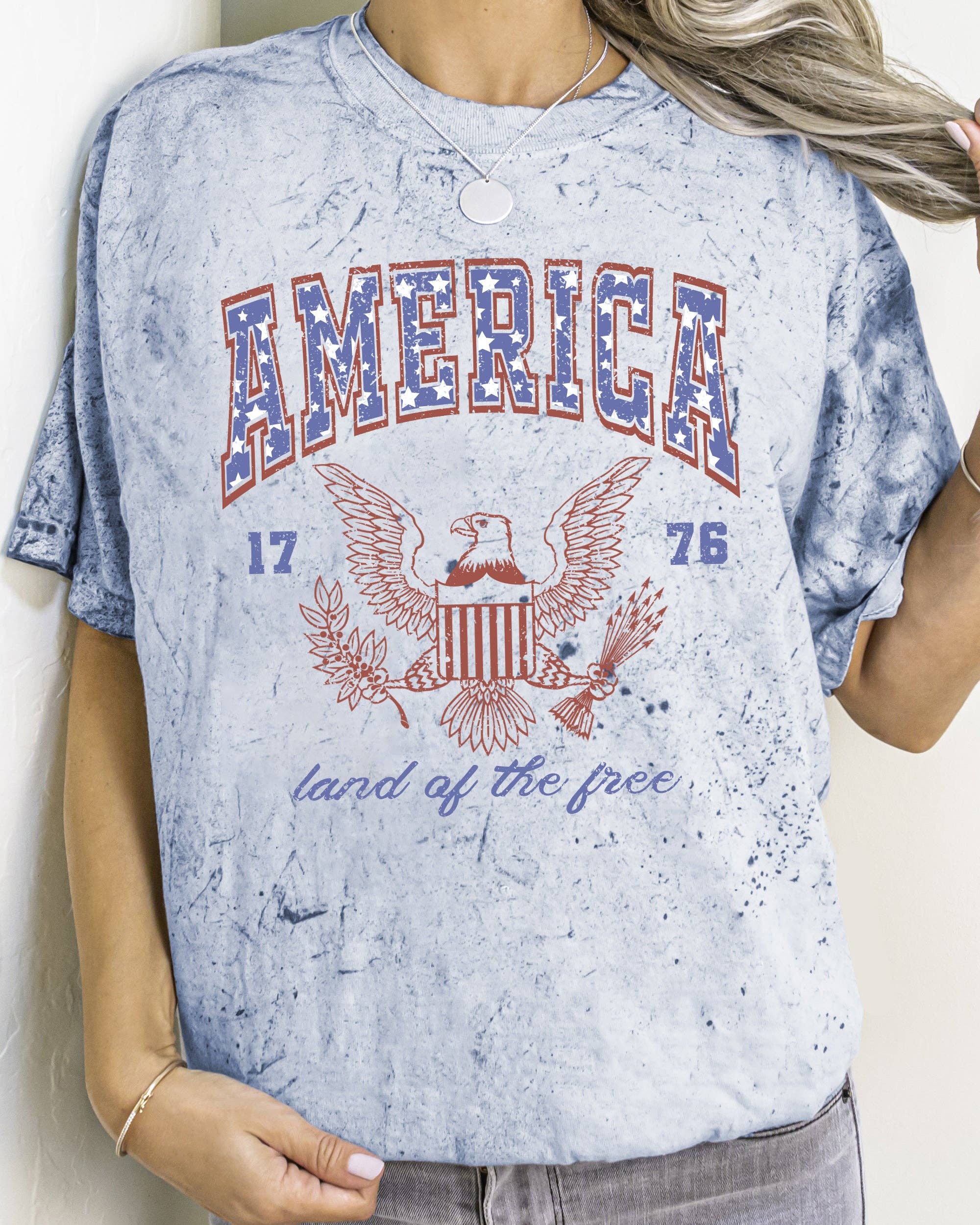 America, Land of the Free, Eagle, 1776, USA, Independence Day, 4th of July, Stars Stripes, Patriotic Tshirt Hoodie,...