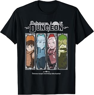 Delicious in Dungeon Ornate Frame Character Panels Anime T-Shirt