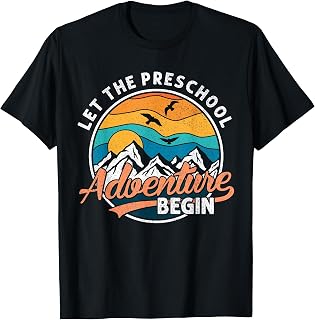 Let The Preschool Adventure Begin Back to School Teacher Kid T-Shirt