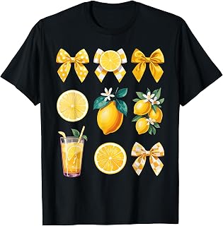 Funny Lemon Art for Women Girls Mom Lemonade Lover T-Shirt