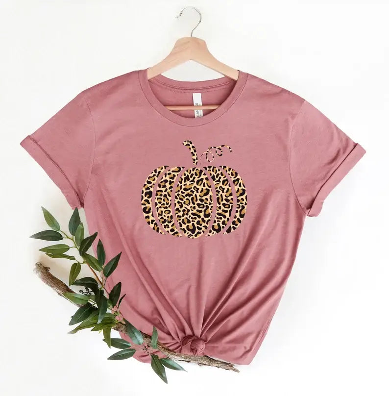 Leopard Pumpkin T-Shirt Hoodie, Sweatshirt | PodTeesHub.com