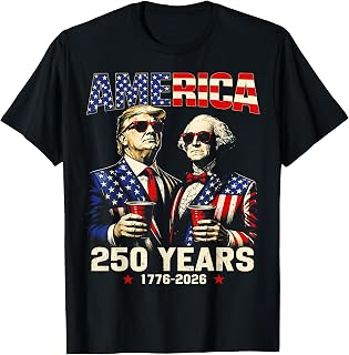 Vintage 250 Years America Anniversary 250th Trump Washington T-Shirt