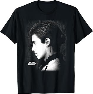 Ep II Anakin Black & White Side Profile Portrait T-Shirt