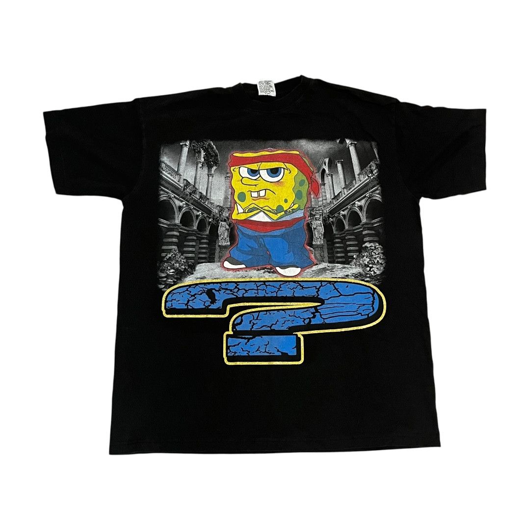 Vintage Y2k Gangster Spongebob T Shirt 2xl Hoodie, Sweatshirt | PodTeesHub.com