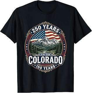 Colorado 150th Anniversary 250th USA Flag T-Shirt
